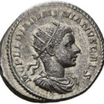Серебряный Антониниан Марка Опеллия Антонина Диадумениана, 217-218 год