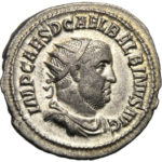 Серебряный Антониниан Цезаря Децима Целия Кальвина Бальбина Пия Августа, 238 год