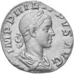 Серебряный Денарий Марка Юлия Севера Филиппа II Младшего, 247-249 год