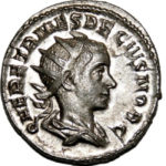 Серебряный Антониниан Квинта Геренния Этруска Мессия Деция, 251 год