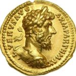Золотой ауреус, Цезарь Луций Аврелий Вер Август, 161-169 год