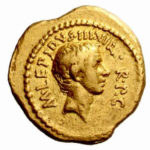 Золотой ауреус, Марк Эмилий Лепид, 43 год до н.э.