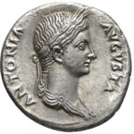 Серебряный Денарий Антонии Младшей, 41-45 год