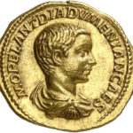 Золотой ауреус, Марк Опеллий Антонин Диадумениан, 218 год