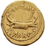 Золотой ауреус, Марк Антоний, 43-40 год до н.э.