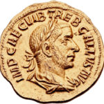 Золотой ауреус, Цезарь Гай Вибий Требониан Галл Август, 251-253 год
