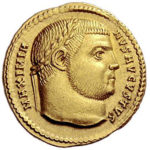 Золотой ауреус, Гай Цезарь Галерий Валерий Максимиан Август, 305-311 год