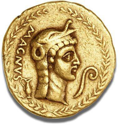 Золотой ауреус, Гней Помпей Великий, 71 год до н.э.