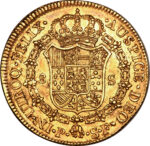 Золотая монета 8 Эскудо (8 Escudos) Колумбия