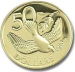 Золота монета 50 доларів Віргінських островів