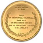 Золотая монета 100 000 Песо (100 000 Pesos) Колумбия