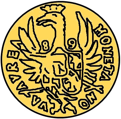 Золотая монета 10 Дукатов (10 Dukats) Курляндия