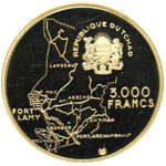 Золота монета 3000 Франків (3000 Francs) Чад