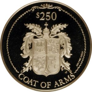 Золотая монета 250 долларов Виргинских островов