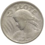 Серебряная монета 2 Злотых (2 Złote) Польша