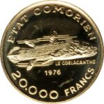 Золота монета 20 000 Франків (20 000 Francs) Коморські острови