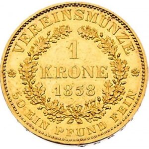 Золотая монета 1 крона Австро-Венгрии