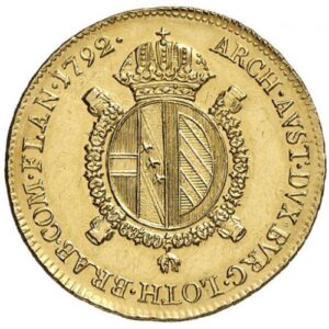 Золотая монета полсоверена Австро-Венгрии