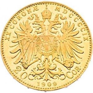 Золотая монета 20 крон Австро-Венгрии