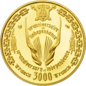 Золотая монета 3000 Франков (3000 Francs) Камеруна