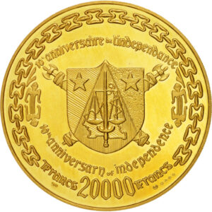 Золотая монета 20 000 Франков (20 000 Francs) Камеруна