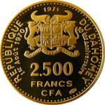 Золота монета 2500 Франків Беніна