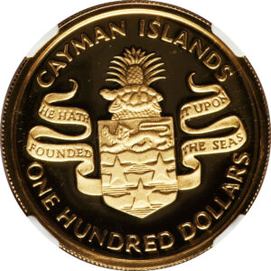 Золотая монета 100 Долларов Острова Кайман