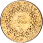 Золота монета 24 Лівра (24 Livres) Франція