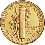 Золота монета 1 Dime (1/10 долара) США