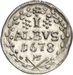 Серебряная монета Альбус Средневековой Германии