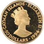 Золота монета 50 Доларів Острови Кайман