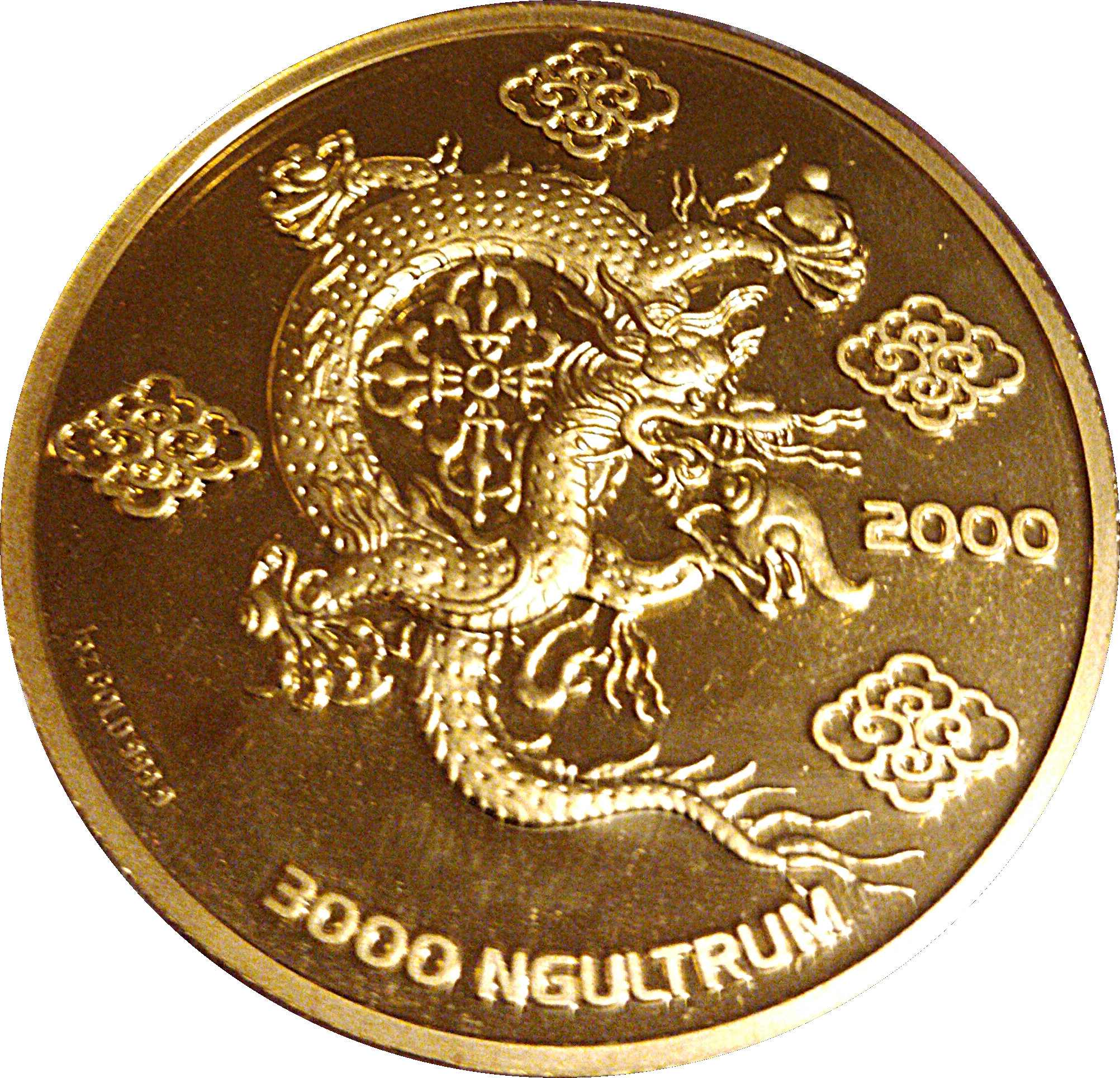 Золотая монета 3000 Нгултрумов (3000 Ngultrums) Бутана