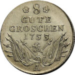 Серебряная монета 8 Грошей (8 Groschen) Германия