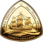 Золота монета 30 доларів Бермудських островів