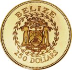 Золота монета 250 доларів Белізу