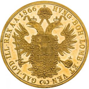 Золотая монета 4 дуката Австро-Венгрии
