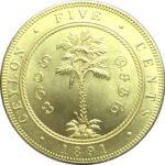 Золота монета 5 центів (5 Cents) Цейлон