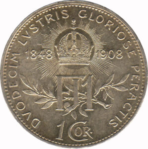 Серебряная монета 1 Крона (1 Corona) Австро-Венгрия