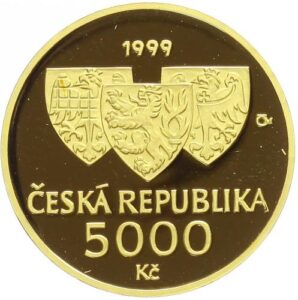 Золотая монета 5000 Крон (5000 Korun) Чехия