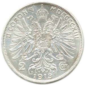 Серебряная монета 2 Кроны (2 Corona) Австро-Венгрия