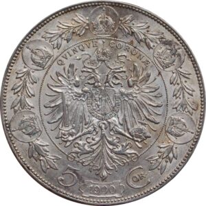 Серебряная монета 5 Крон (5 Corona) Австро-Венгрия