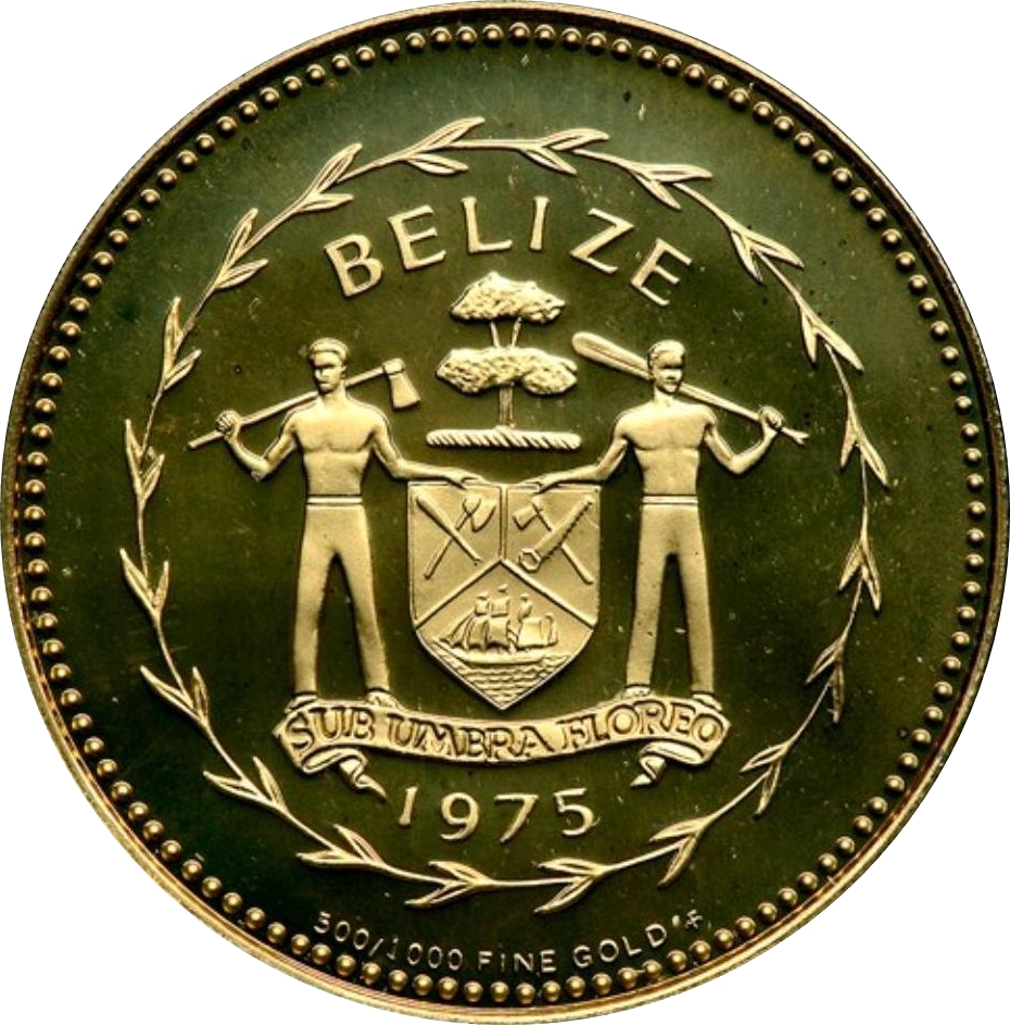 Золотая монета 100 долларов Белиза