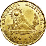 Золота монета 2 скудо (2 Scudos) Болівія