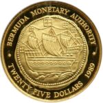 Золота монета 25 доларів Бермудських островів