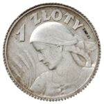 Серебряная монета 1 Злотый (1 Złoty) Польша