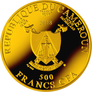 Золотая монета 500 Франков (500 Francs) Камеруна