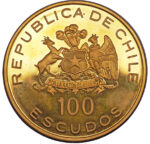 Золота монета 100 Ескудо (100 Escudos) Чилі