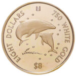 Золота монета 8 Доларів Островів Кука