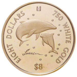 Золотая монета 8 Долларов Островов Кука