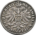 Серебряная монета 60 Крейцеров (60 Kreuzer) Германия